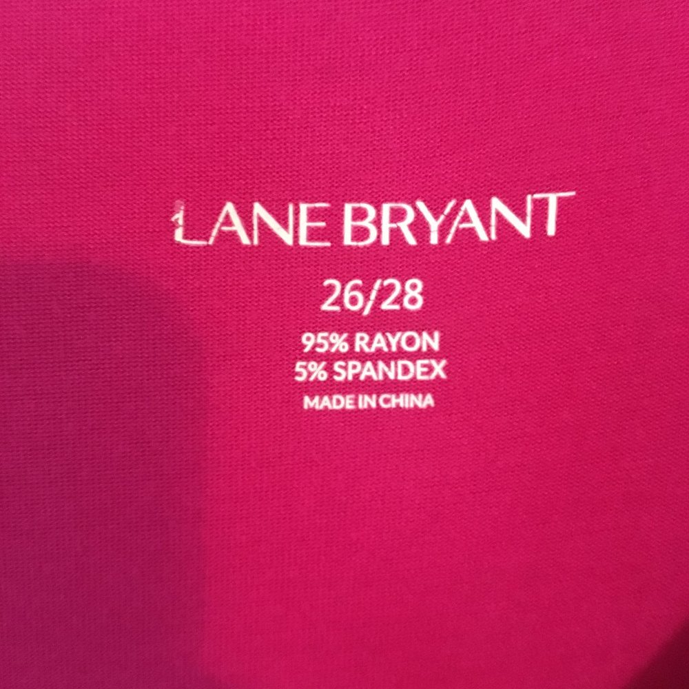 Lane Bryant Pink and Black Long Sleeve Top - Picture 3 of 3